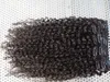 Top Soft Brazylian Human Clip Ins Hair Deep Jerry Curly nieprzetworzony Virgin Remy Naturalne czarne przedłużenia 2938123