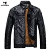 Herren Lederimitat Großhandel - KENNTRICE Herrenjacke Wintermantel Männlich Jaqueta Couro Masculinas Inverno Pu Schaffell Motorrad