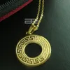 18K 18CT Geel Goud GP Vrouwen mannen Solid Ketting Ketting N205