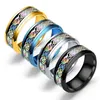 Nouveau 8mm Coloré Dazzle Dragon 316L Anneaux En Acier Inoxydable De Mariage Mâle Anneaux Comment Former Votre Dragon pour Hommes