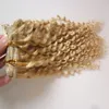 #613 Bleach blonde Afro Kinky Curly Clip In Hair 100g 7pcs/Lot 4A/4b/4cafrican american clip in human hair extensions