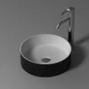 Round Solid Surface Stone Countertop Vessel Sink Cloakroom Vanity Wash Basin RS38334