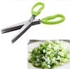 Stainless Steel Cooking Tools Kitchen Accessories Knives 5 Layers Scissors Sushi Shredded Scallion Cut Herb Spices Scissors