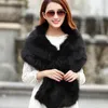 Winter Wedding Coat Bridal Faux Fur Wraps Warm Stick Shawls OuterWear Black Gary White Shrug Women Jacket Prom Kväll Billiga I lager