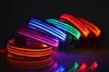 New arrival colorful stripe design collar Pet Dog Safety LED Collar LED Light up Flashing