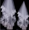 In Stock White or Ivory Edge Lace Bridal Veils 1.5M Wedding Bridal Accessories