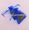 Royal Blue Organza Jewelry Gift Pouches Pouch Bags For Wedding favors 7x9cm 9x11CM 13x18CM beads 100pcslot9804153