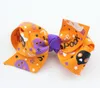 Happy Halloween Hair ABC Bows Clip Spook Włosy Krawat Rope Bow Cartoon Spider 3 "Dziecko Dyni Hair Bobles Elastyczne Zespół Włosów PJ5288