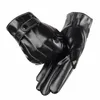 Gants de simulation réel de simulation de simulation pour hommes en hiver chaleureux tactile gants en cuir de chèvre 1217