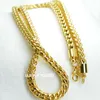 Collier de chaîne de bijoux en acier inoxydable N304-Gold doré longueur 60cm; Largeur de bande 6mm
