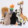 Madagaskar Alex Marty Melman, Gloria peluş oyuncaklar aslan zebra zürafa, maymun Penguen suaygırı yumuşak oyuncaklar 25cm 6pcs / lot