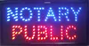 Hot Selling Neon Notary Offentliga Tecken 10x19 tum Hög Ljus Ljus Upp Elektronisk LED Plast PVC Frame Display