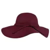 Wholesale-Fashion Women Lady Wide Brim 100% Wool Felt Bowler Fedora Hats Floppy Cloche Free Shipping 