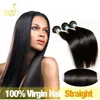 Brasilianska Peruanska Indiska Malaysiska Kambodjanska Virgin Rak Hårväv Buntar 100% Naturlig Remy Human Hair Extensions Dysable Tangle Gratis