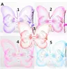 Enfants Filles Papillon cosplay accessoires 3pcs ensembles Ailes bandeau Fée bâton Enfants Holloween Noël Festivals Costume Ball Angel Party A08