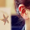 Sweet Girl No Pierced Single Ear Clip Rhinestone Starfish Cuff Earring Fashion Ear Cuff