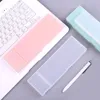 Solid color translucent frosted plastic stationery pencil box simple multifunctional storage pen pencil box creative students pencil bags