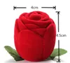 Novelty Red Rose Ring Box voor Engagement Bruiloft Oorbellen Hangers Sieraden Case