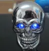 Shift Lever Knob Manual Shifter Gear Universal Skull Head LED light Blue Red