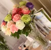 New Artificial Fake Silk Circle Center Rose Flower Bouquet For Home Wedding Decor Table Centerpieces Decoration 7 color to choose SF0212