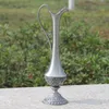 Free shipping High quality 26cm tall pewter finish metal flower vase for home decoration room decoration