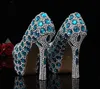 Beautiful Fashion Custom Made Pink Wedding Shoes for woman Rhinestone Bridal Dress Shoes Lady High Heel Party Prom Shoes