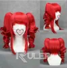 Parrucca rossa HAIR+2Clip del partito di Cosplay del Anime di trasporto libero all'ingrosso VOCALOID-teto sulla coda di cavallo