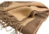 Fashion winter 2 tone cashmere wool scarf Shawl Wrap Women's Girls Ladies Scarf Christmas gift 200*70cm 395grams 3pcs/lot #3960