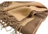 Mode vinter 2 ton cashmere ull halsduk sjal wrap kvinnors tjejer damer halsduk julklapp 200 * 70cm 395gram 3pcs / mycket # 3960