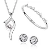 Fashion 18K gold plated austrian crystal starshine Necklaces Pendants+earring+bracelet Jewelry Sets G449