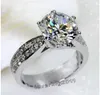 001 Victoria Wieck Sz 5-10 Engagement White Topaz Diamonique 14KT Gold Filled Wedding Band Ring Gift Free shipping