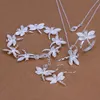 High grade 925 sterling silver Insets Dragonfly Set jewelry sets DFMSS328 Factory direct sale 925 silver necklace bracelet earring ring