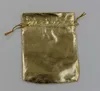 100pcs Gold Foil Organza Wedding Favor Gift Bag Pouch Jewelry Package 7x9cm / 9x12cm / 11x16cm /13x18cm