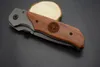 High quality!Br0wning DA30 Folding Knife Titanium Surface Hardwood inlay Handle Hunting Camping 330 Fighting Knife