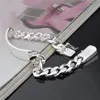 Bijoux pour hommes à la mode 11MM 925 Sterling silver plaqué Figaro chaîne bracelet Livraison gratuite de qualité supérieure