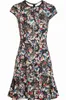 Moda Floral Flor Imprimir A-Line Vestido Em Torno Do Pescoço Trabalho Vestidos 036131