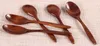 Wholesale-Japanese-style small curved spoon Small Tablespoon Honey spoon Cooking spoon 18cm wave wooden spoon