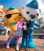 2018 Hot sale lively Octonauts Movie Captain Barnacles & kwazii Polar Bear Police Mascot Costumes Adult Size Free Shipping