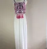 Новый 2016 Женская одежда лето Boho Maxi Dress шею Тотем печати женщина дамы длинные платья шифон рукавов повседневные платья для женщин