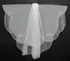 Nouvelle mode blanc ivoire 2019 court deux couches avec peigne voiles de mariée accessoires de mariage bord perlé cristal Fashion3564717