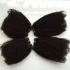 10-26 pollice 4 pz / lotto afro riccio crespo tessitura indiana brasiliana mongolo peruviano ricci crespi vergini estensioni dei capelli umani nero naturale
