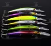 3 ganci Minnow Laser Wobbler Crankbaits d'acqua dolce Esca da pesca 12 5g 15cm Bocca lunga Labbro Plastica ABS Basso Esche artificiali302T