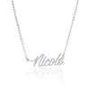 Collier avec nom personnalisé pour femmes, bijoux à la mode "Nicole", en acier inoxydable et or, pendentif personnalisé avec plaque signalétique, NL-2411