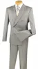 Bande di Chevron grigio da uomo Doppio petto a 6 bottoni Slim Business Suit 2 Pezzi (Giacca + Pantaloni) Personalizzato