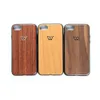 Étuis hybrides en bois TPU en silicone souple et dur pour Apple iPhone 8 Étui de téléphone en bambou vierge, accessoires mobiles