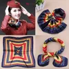 42 Colors Work Uniforms Imitation Small Silk Scarves Tasteful Women Printing Pattern Square Scarf Satin Towel 60X60CM