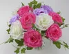 10 pcs 4 "Artificial Handmade Rose Flores Folha Para O Casamento De Noiva Bouquet Decoração de Casa