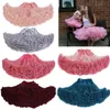 Cheap Short Bridesmaid Dress Tutu Skirt Puffy Party Dresses 20 Colors Handmade Elastic Ribbon Bow Junior Girls Tutu Skirts For Adult XL