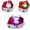 LED Çocuklar Noel Şapka Noel Yetişkin Mini Kırmızı Noel Baba Geyik Parti Dekor Noel Kapaklar Noel Süslemeleri Hediye 9 tarzı WX9-128