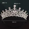 Cheap Silver Crystals Wedding Tiaras Beaded Bridal Crowns Diamond Head Pieces Rhinestone Headband Shining Hair Accessories Pageant255k